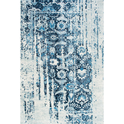 nuloom Distressed Ernestina Flourish Blue