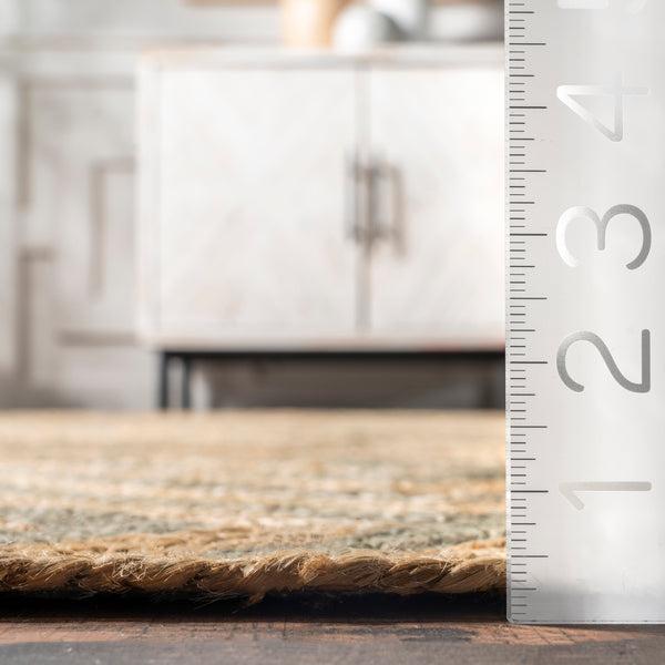 Nuloom Dogwood Tiled Jute Area Rug Natural