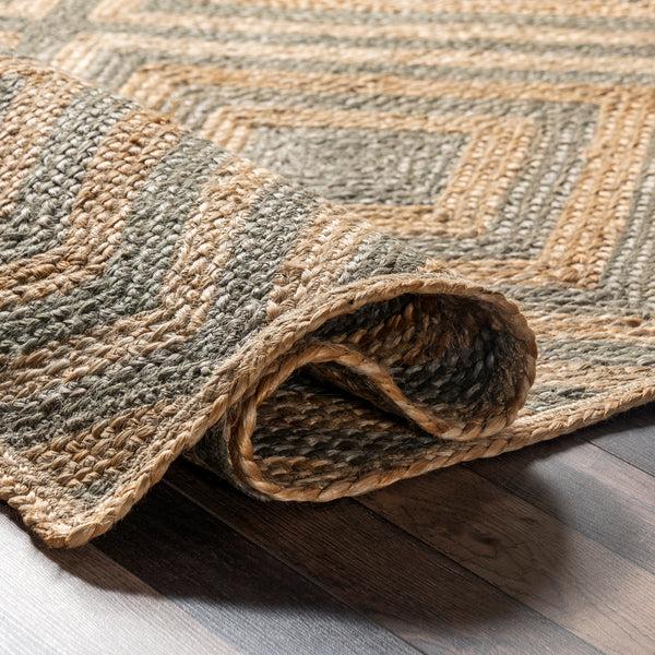 Nuloom Dogwood Tiled Jute Area Rug Natural