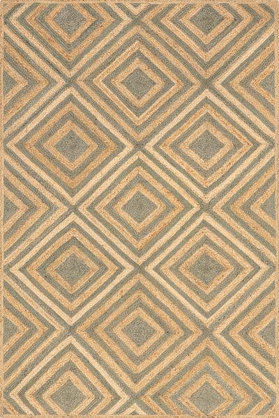 nuloom Dogwood Tiled Jute Area Rug Natural