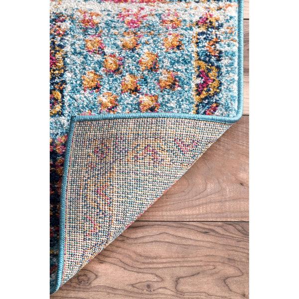 Nuloom Dorine Diamond Tiles Rug Light Blue