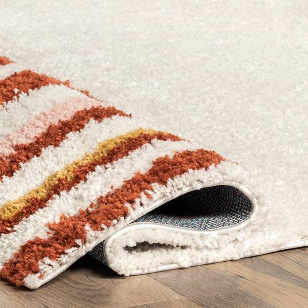 Nuloom Dotty Half Sunset Shag Area Rug Orange