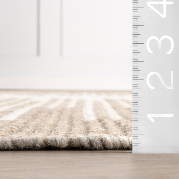 Nuloom Drift Reversible Wool Area Rug Natural