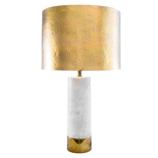 Nuloom Edina 23" Marble & Iron Table Lamp Brass