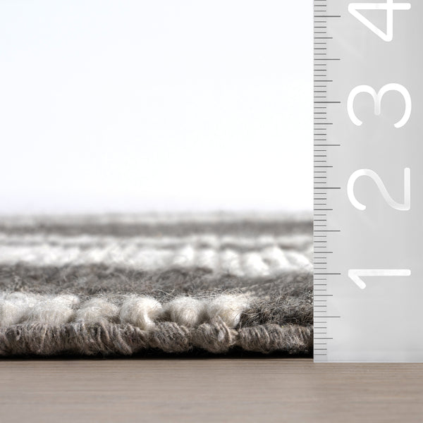 Nuloom Eighty-Eight Wool Area Rug Dark Grey