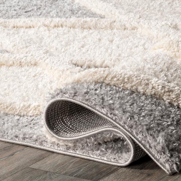 Nuloom Eimile Diamond Trellis Shag Area Rug Blue
