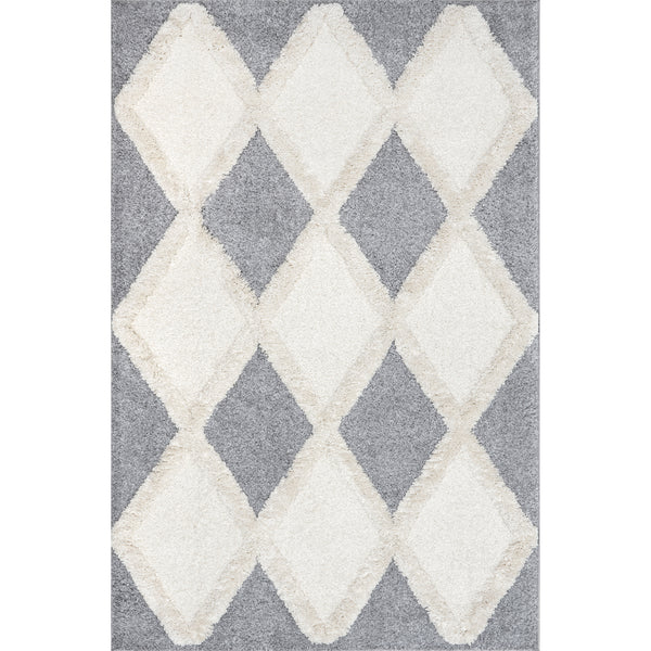 nuloom Eimile Diamond Trellis Shag Area Rug Blue