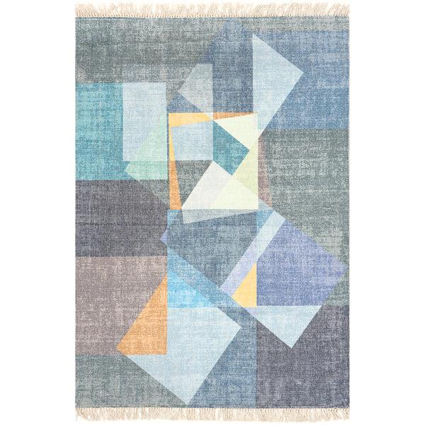 nuloom Eléa Geometric Tasseled Area Rug Blue