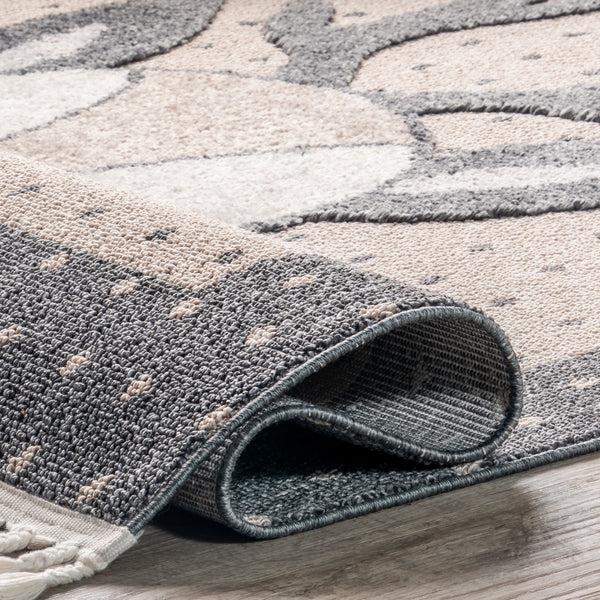Nuloom Éléanor Deer Kids Tasseled Area Rug Beige