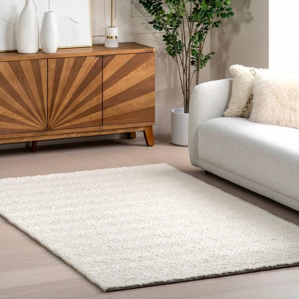 Nuloom Electra Contemporary Wool Area Rug Ivory