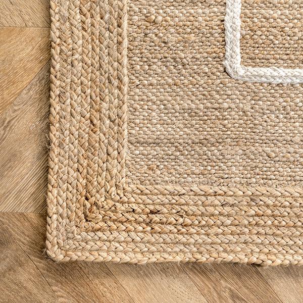 Nuloom Elemore Geometric Jute Area Rug Ivory
