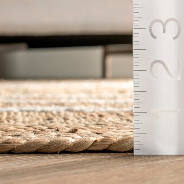 Nuloom Elemore Geometric Jute Area Rug Ivory