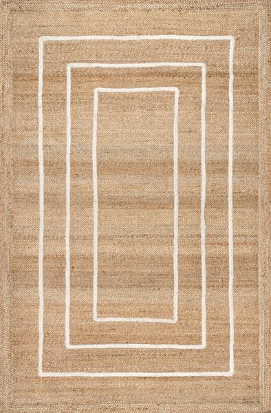 nuloom Elemore Geometric Jute Area Rug Ivory