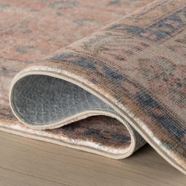 Nuloom Nuloom Elendra Traditional Bordered Washable Rug Peach