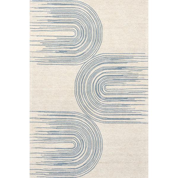 nuloom Eliana Abstract Rainbow Wool Area Rug Blue