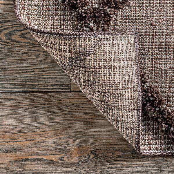 Nuloom Elianna Raised Pendant Striped Brown