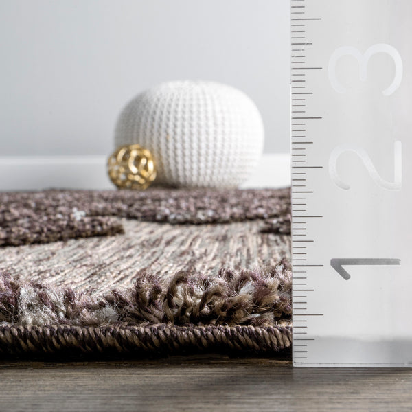 Nuloom Elianna Raised Pendant Striped Brown