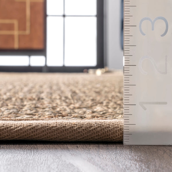 Nuloom Elijah Seagrass With Border Area Rug Beige