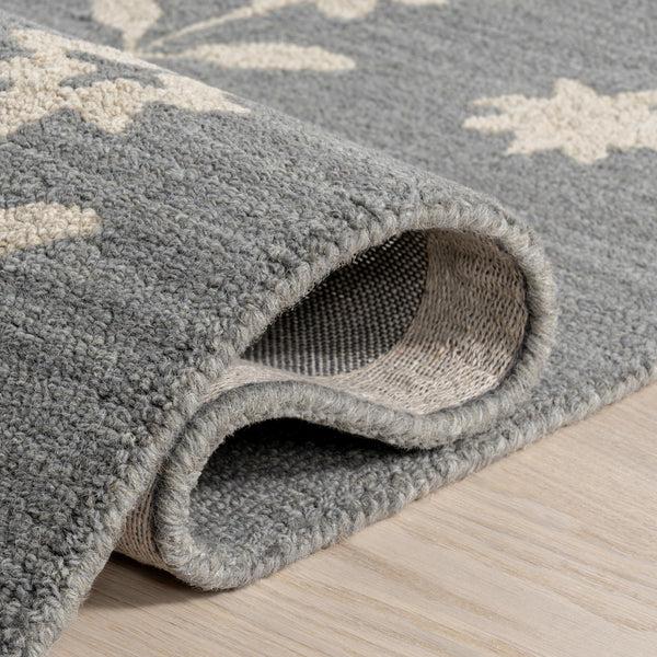 Nuloom Ella Wool Area Rug Blue Grey