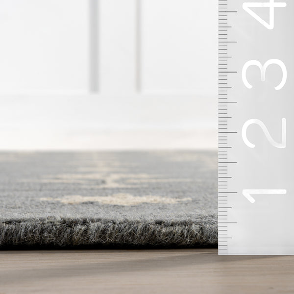 Nuloom Ella Wool Area Rug Blue Grey