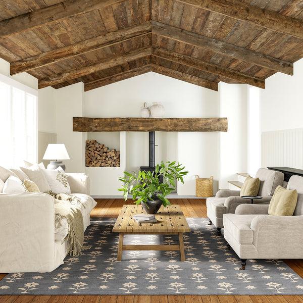 Nuloom Ella Wool Area Rug Blue Grey