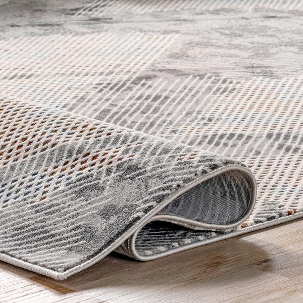 Nuloom Eloise Abstract Trellis Area Rug Light Grey