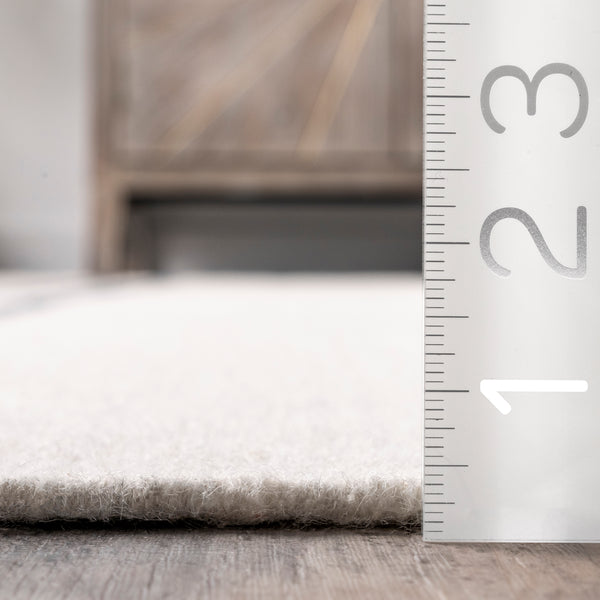 Nuloom Elowen Double Striped Wool Area Rug Ivory