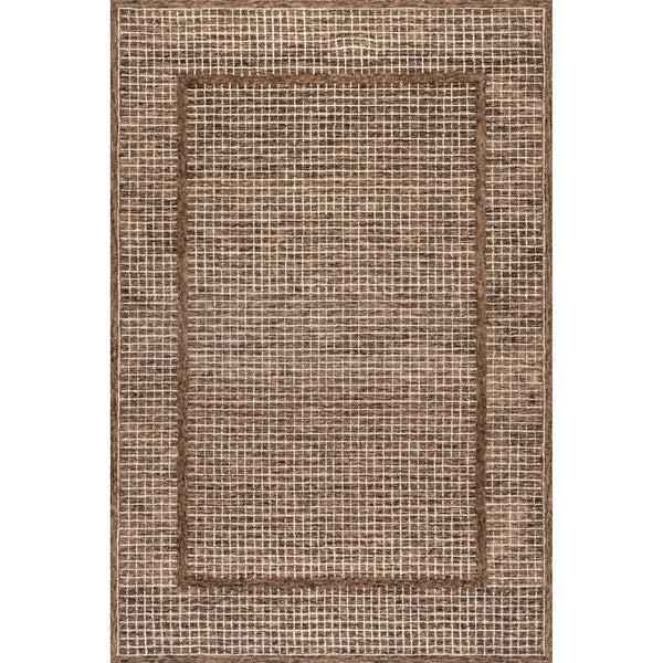 nuloom Emaline Geometric Wool Area Rug Brown