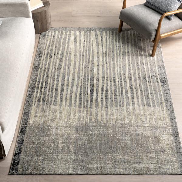 Nuloom Emely Modern Striped Area Rug Grey