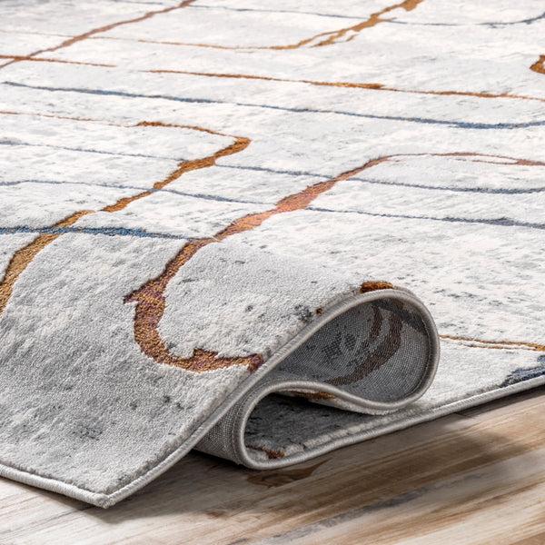 Nuloom Emmalyn Abstract Maze Area Rug Light Grey
