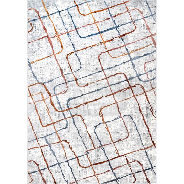 nuloom Emmalyn Abstract Maze Area Rug Light Grey