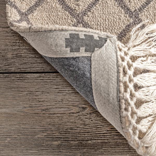 Nuloom Emmeline Wool Modern Trellis Beige
