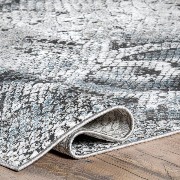 Nuloom Enni Contemporary Snake Print Area Rug Gray