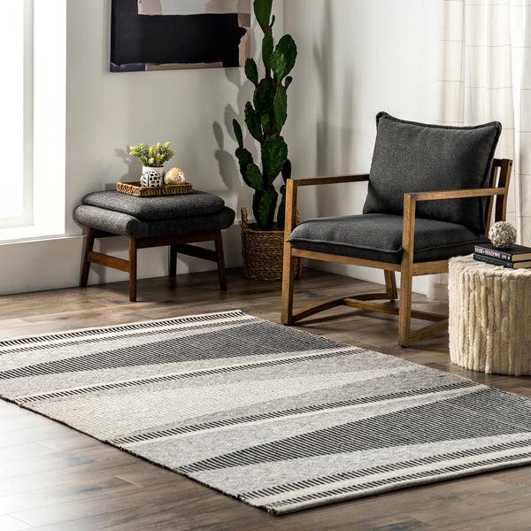 Nuloom Estella Striped Waves Area Rug Gray