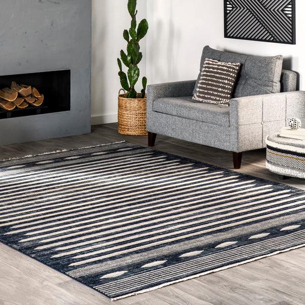 Nuloom Estelle Striped Modern Area Rug Gray