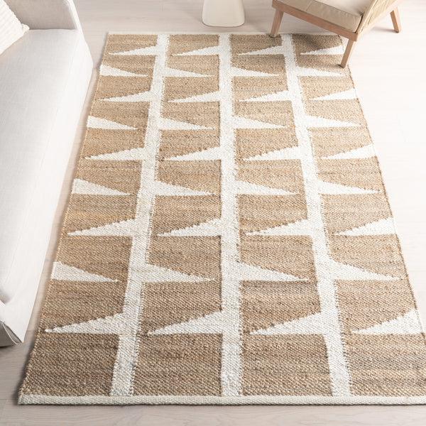 Nuloom Esti Geometric Jute Area Rug Natural