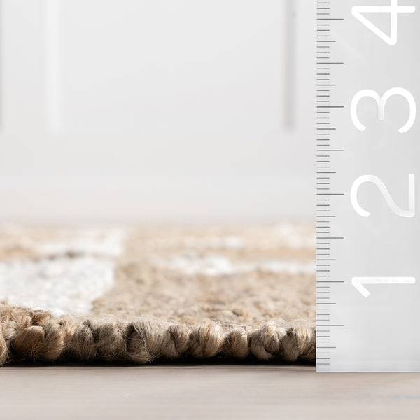 Nuloom Esti Geometric Jute Area Rug Natural