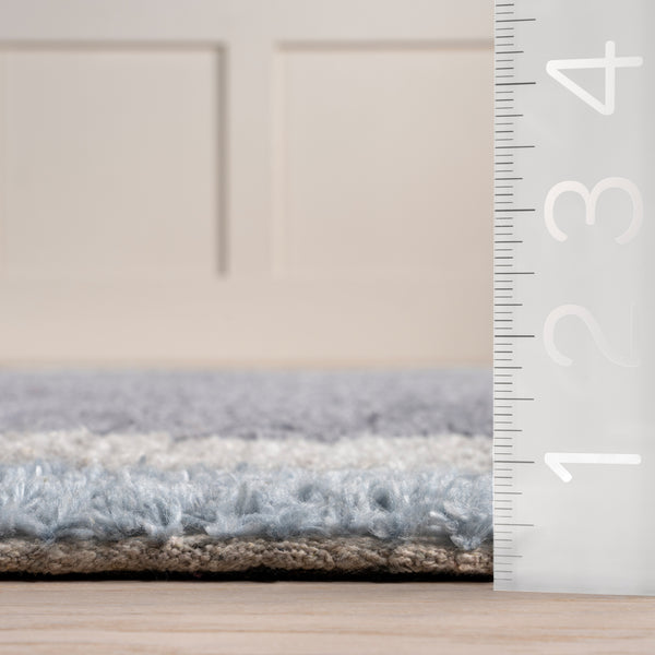 Nuloom Eugene Colorblocked Wool Area Rug Grey