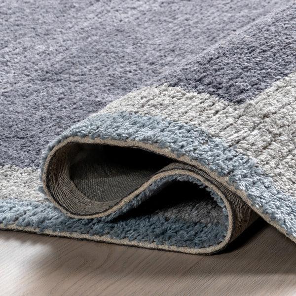 Nuloom Eugene Colorblocked Wool Area Rug Grey