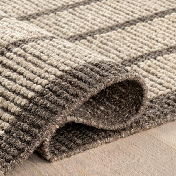 Nuloom Eva Block Stripe Wool Area Rug Brown