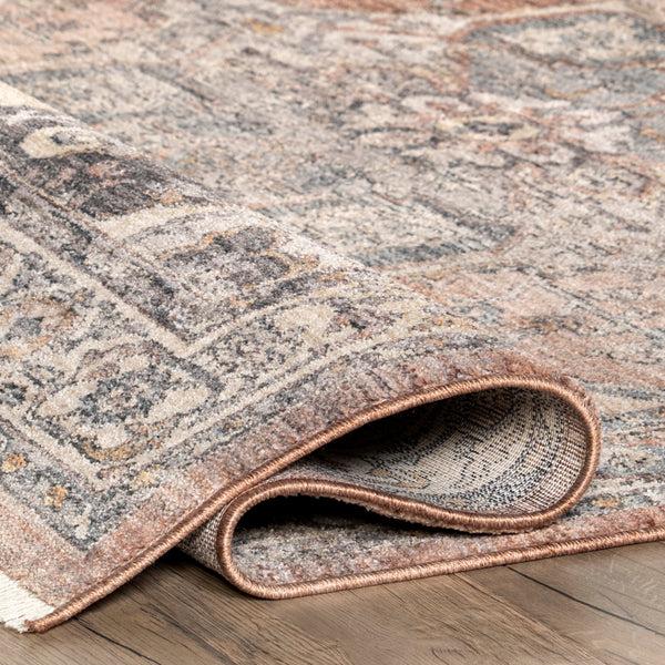Nuloom Faded Medallion Fringe Area Rug Rust