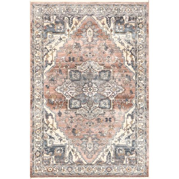 nuloom Faded Medallion Fringe Area Rug Rust