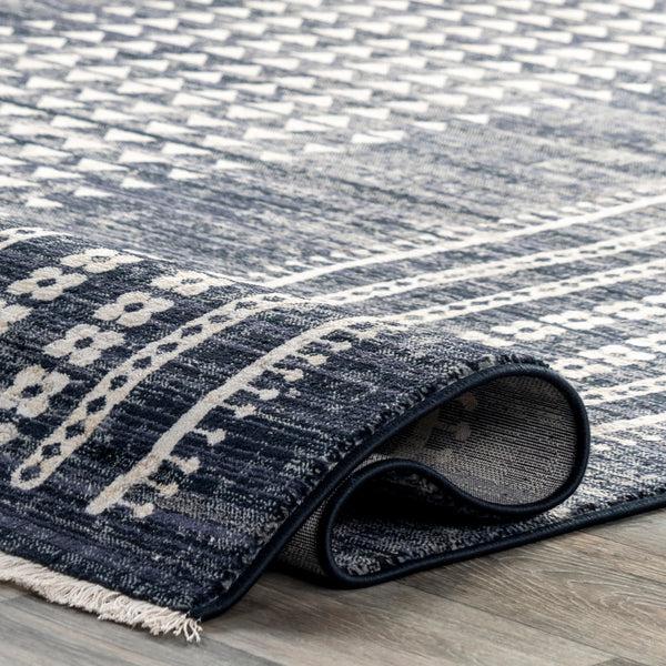 Nuloom Fatimah Modern Striped Area Rug Gray