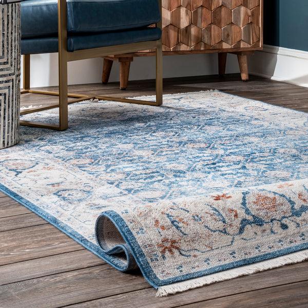 Nuloom Fernanda Faded Persian Area Rug Blue