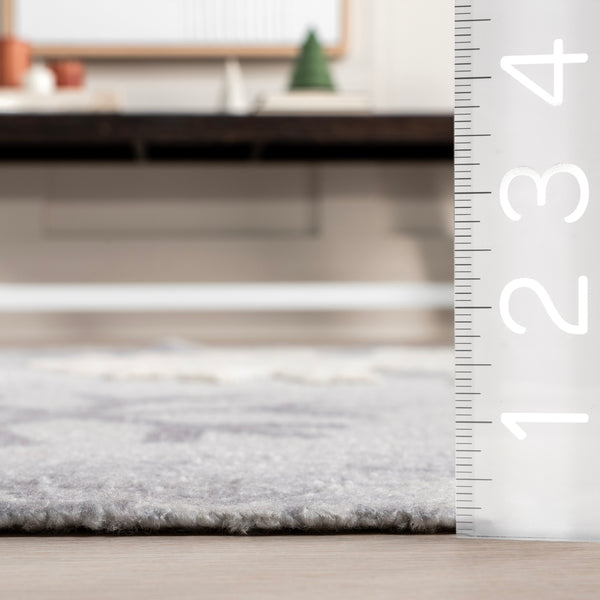 Nuloom Fiona High-Low Snowfall Area Rug Grey