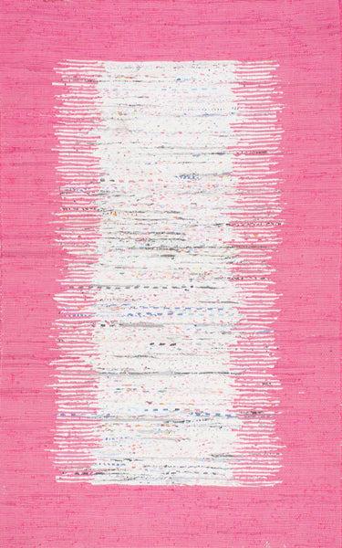 Nuloom Flatweave Tasha Cotton Rug Pink