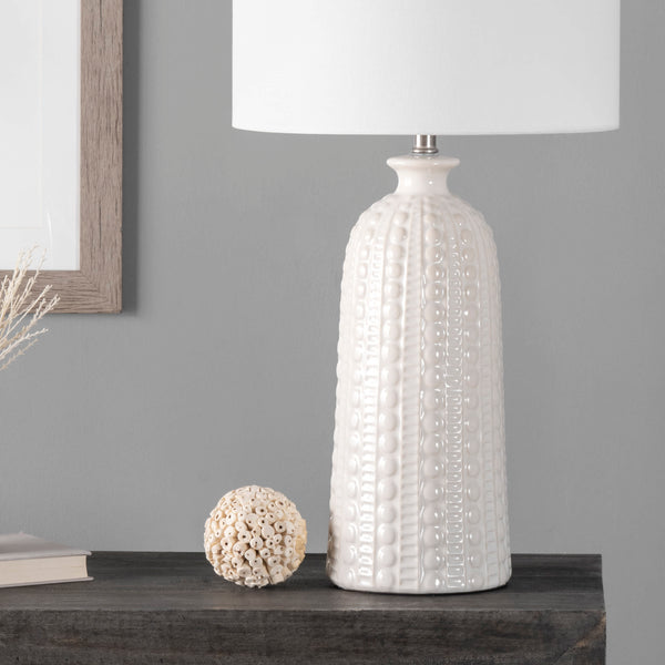 Nuloom Flint 30" Ceramic Table Lamp Cream