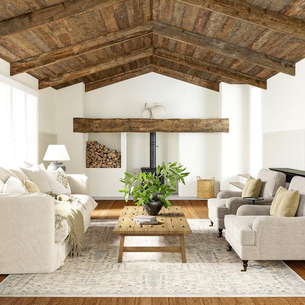 Nuloom Flora Wool And Cotton Area Rug Slate Blue
