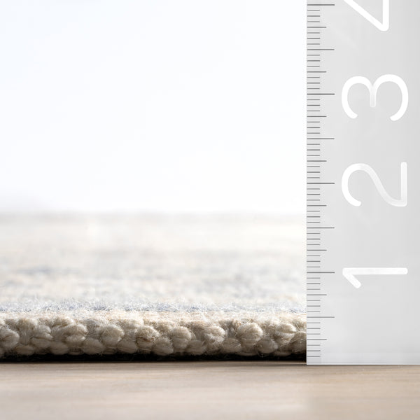 Nuloom Flora Wool And Cotton Area Rug Slate Blue