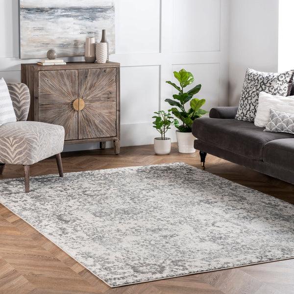 Nuloom Floral Damask Rosemary Area Rug Grey